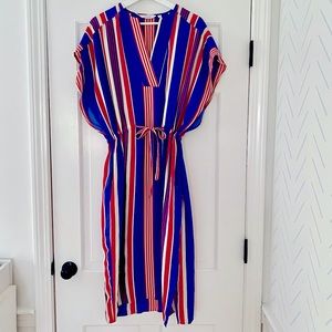 Stockholm Atelier & Other Stories Like-New Pocket Dress Sz 4 red white blue